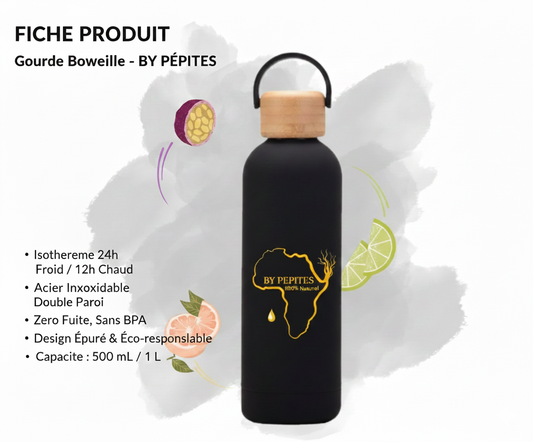 Boweille Noir - Gourde Tendance 500 ml