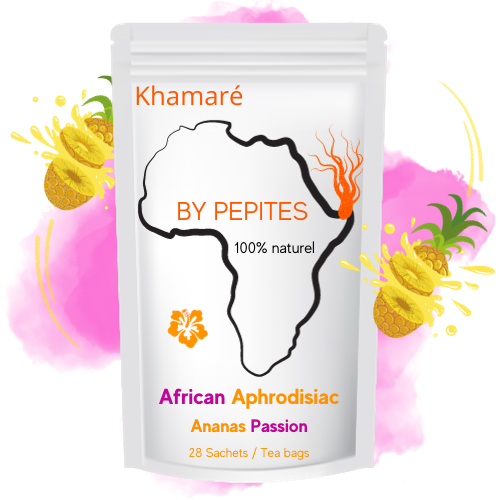 Thé Aphrodisiaque Africain – Parfum Ananas Passion (28 sachets)