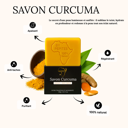 Savon Curcuma - Visage & Corps - Peaux à Imperfections