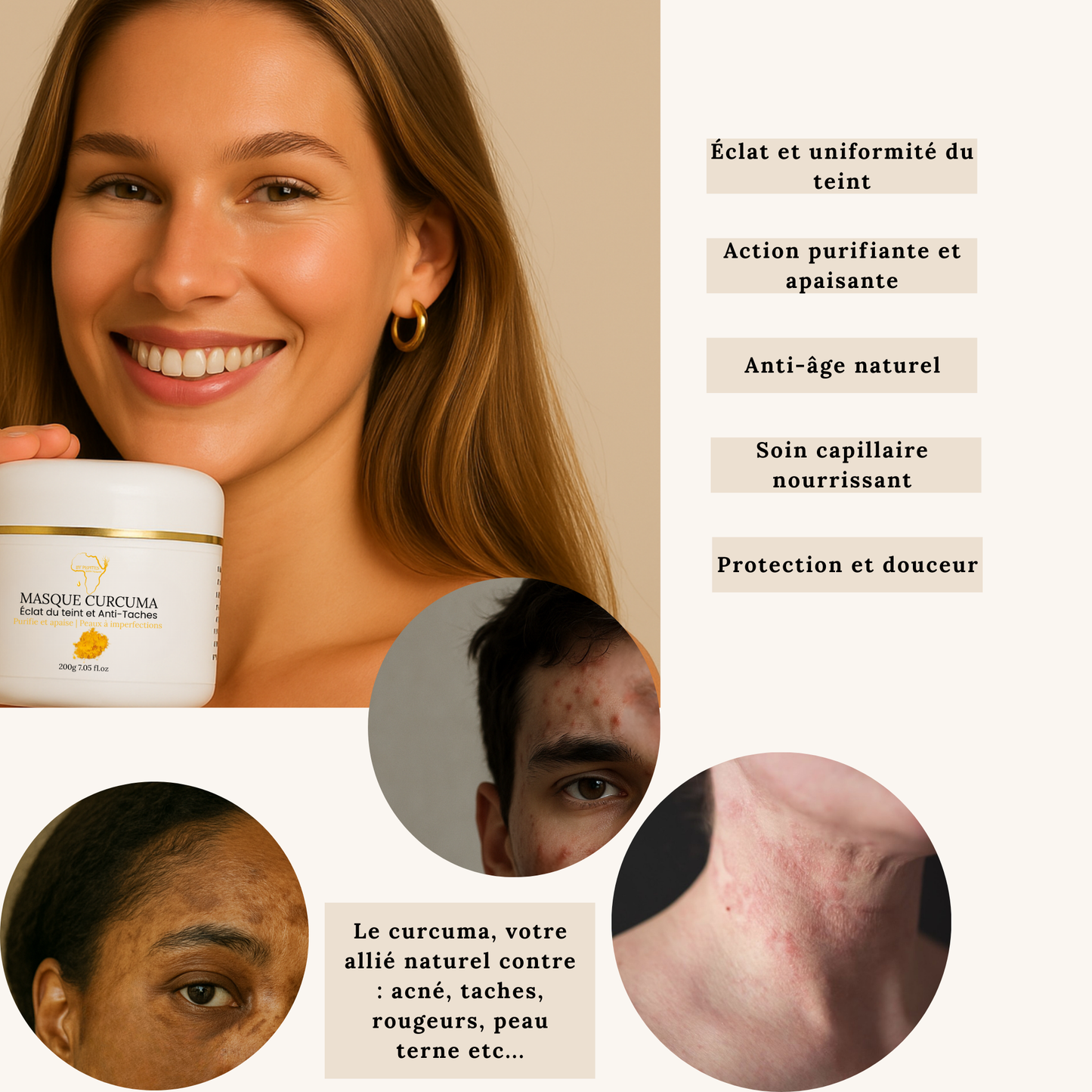 Routine Curcuma Anti-Taches & Acné Visage