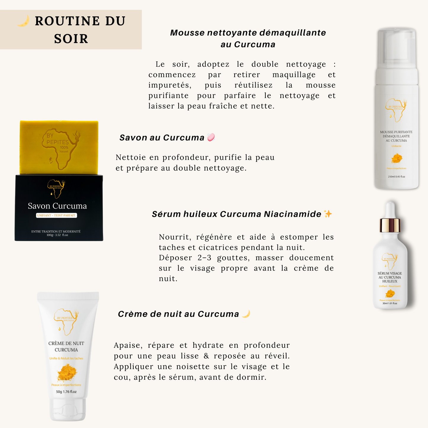 Routine Curcuma Anti-Taches & Acné Visage