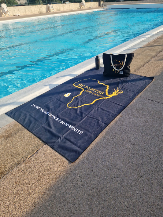 SERVIETTE de bain XL en microfibre velours, 100x170 cm