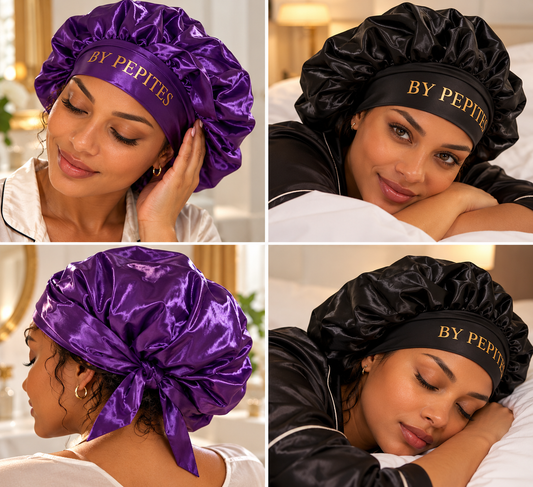 Bonnet de Nuit en Satin – BY PÉPITES