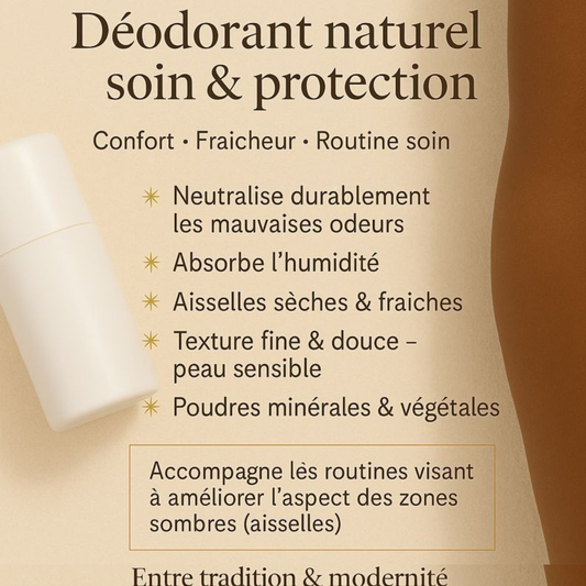 Déodorant Poudre Anti-Taches & Zones Sombres au Curcuma – Parfum Musc
