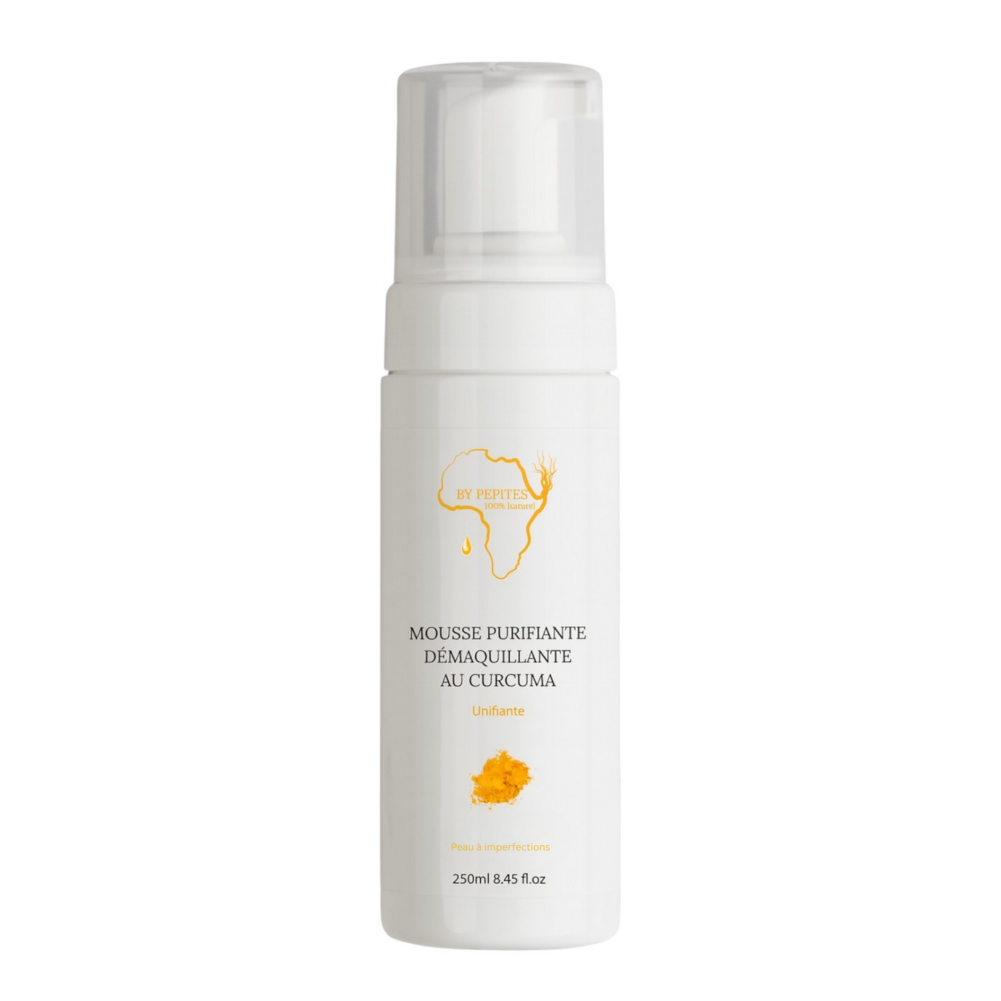 Mousse Nettoyante & Démaquillante au Curcuma – Peaux à Imperfections