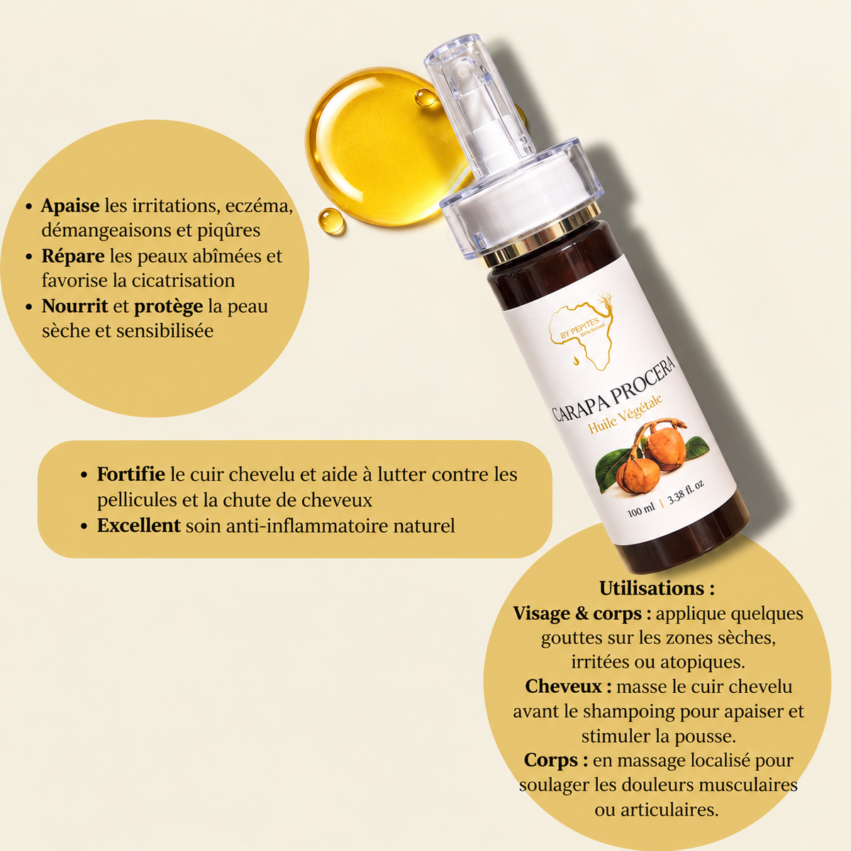 Huile de Carapa Procera – Touloucouna 100 % pure
