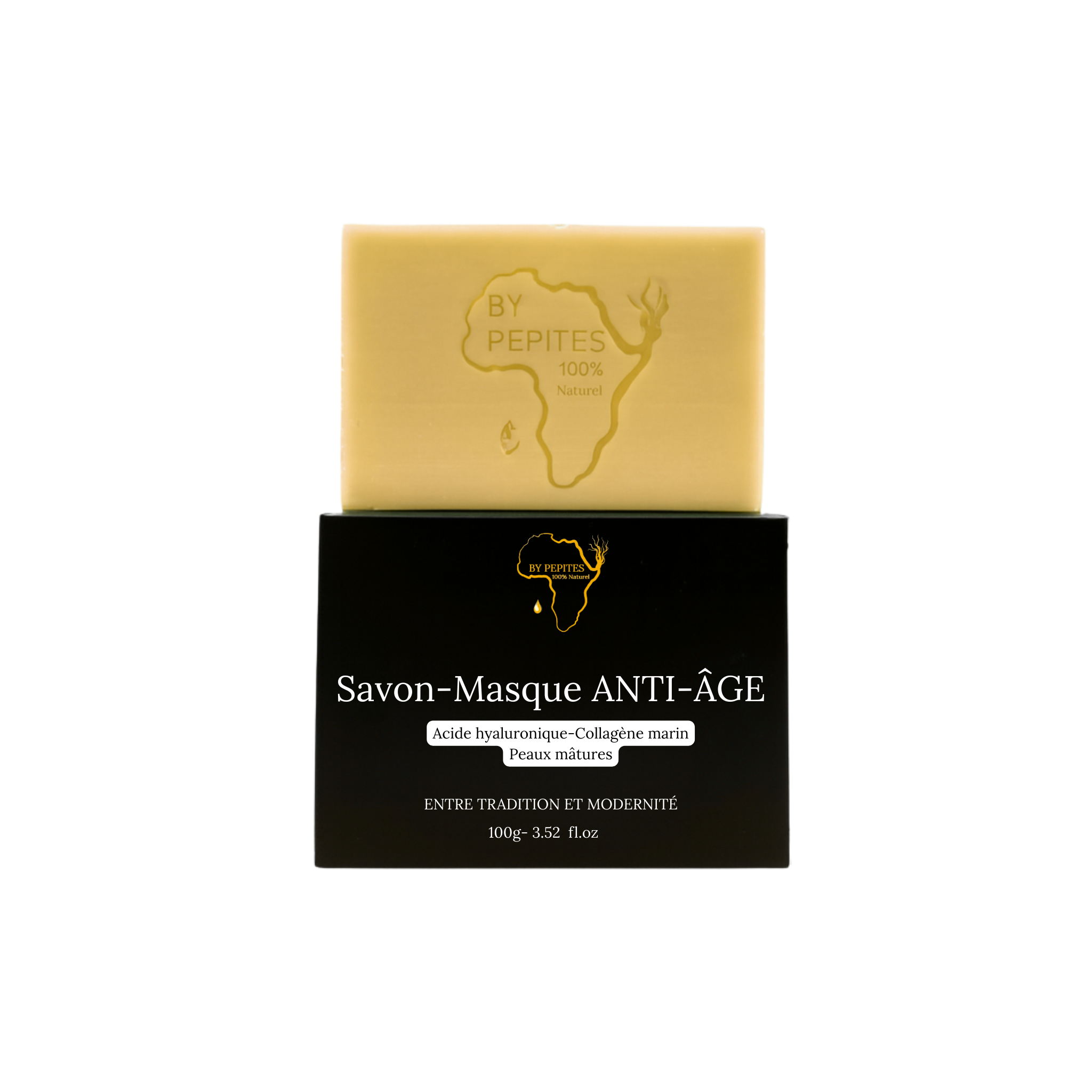 Savon & Masque ANTI-ÂGE à l'acide hyaluronique et collagène marin (Peaux mâtures)