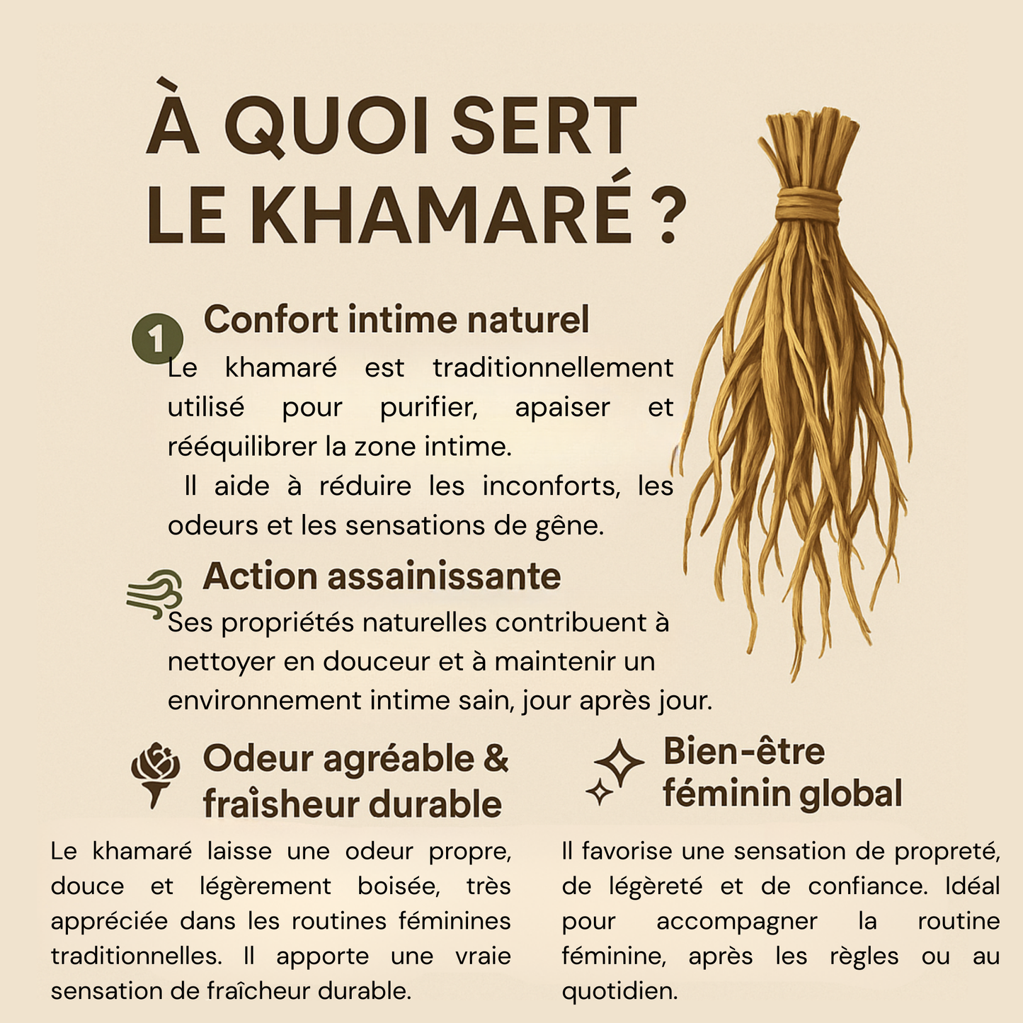 Khamaré Gongoli – Racine de Vétiver