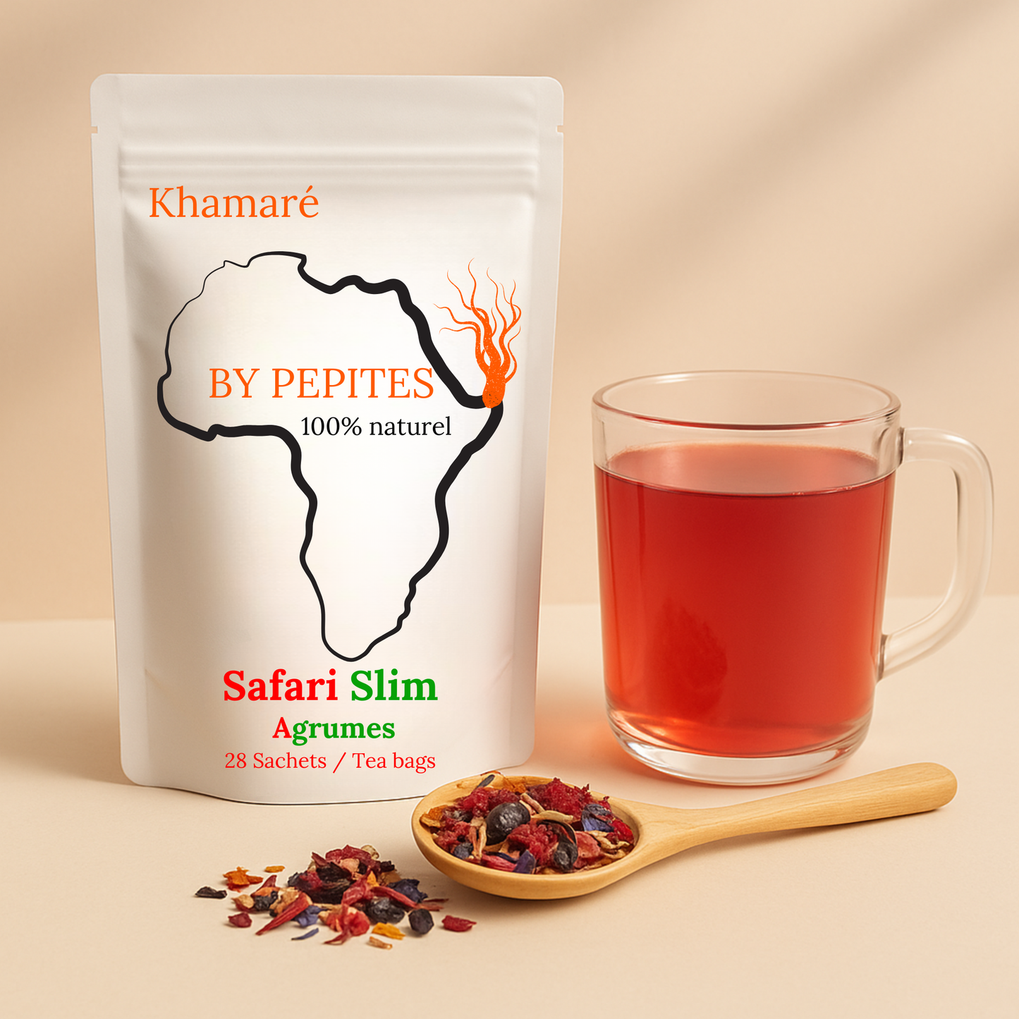 Thé SAFARI SLIM – Minceur & Énergie (Parfum Agrumes)
