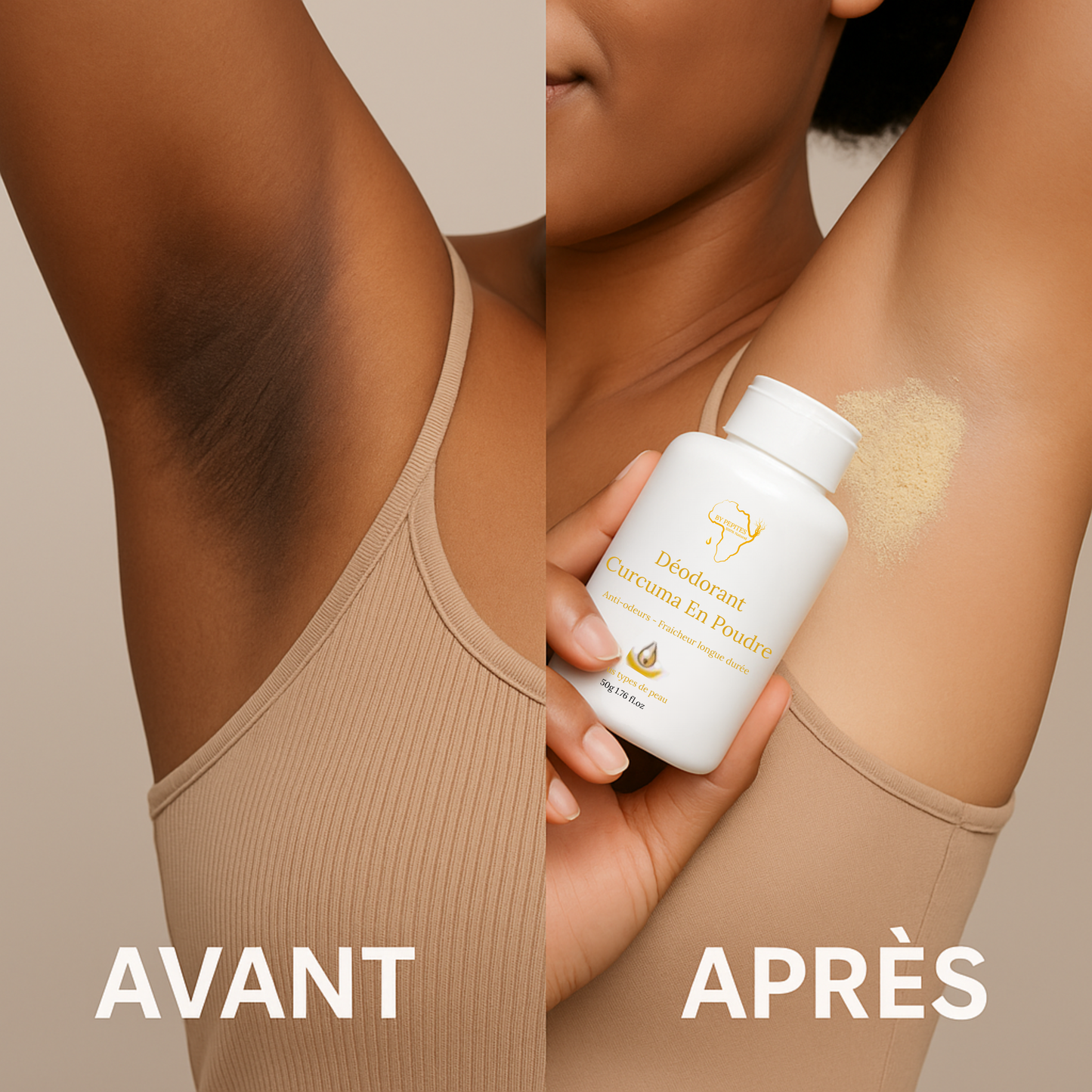 Déodorant Naturel en Poudre au Curcuma