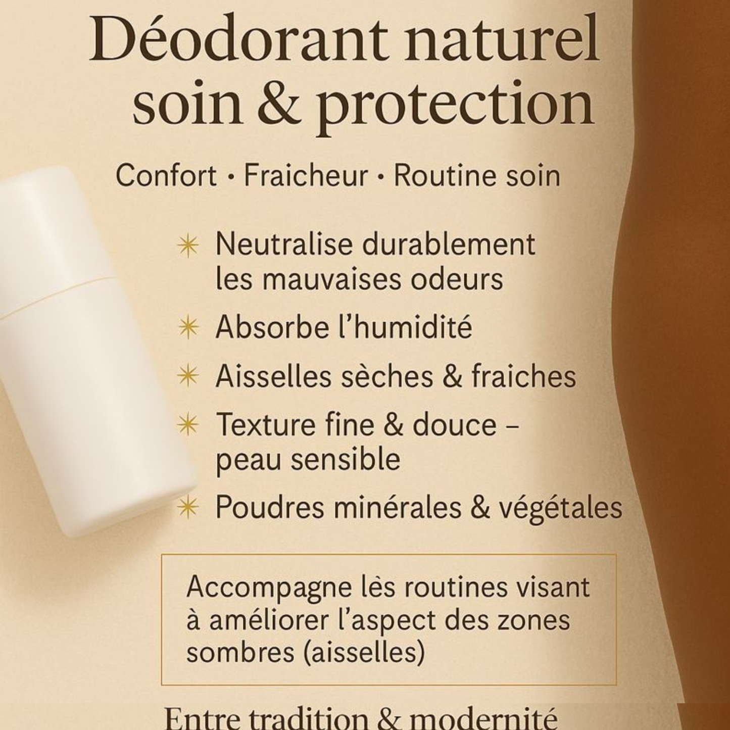 Déodorant Poudre Anti-Taches & Zones Sombres au Curcuma – Parfum Musc