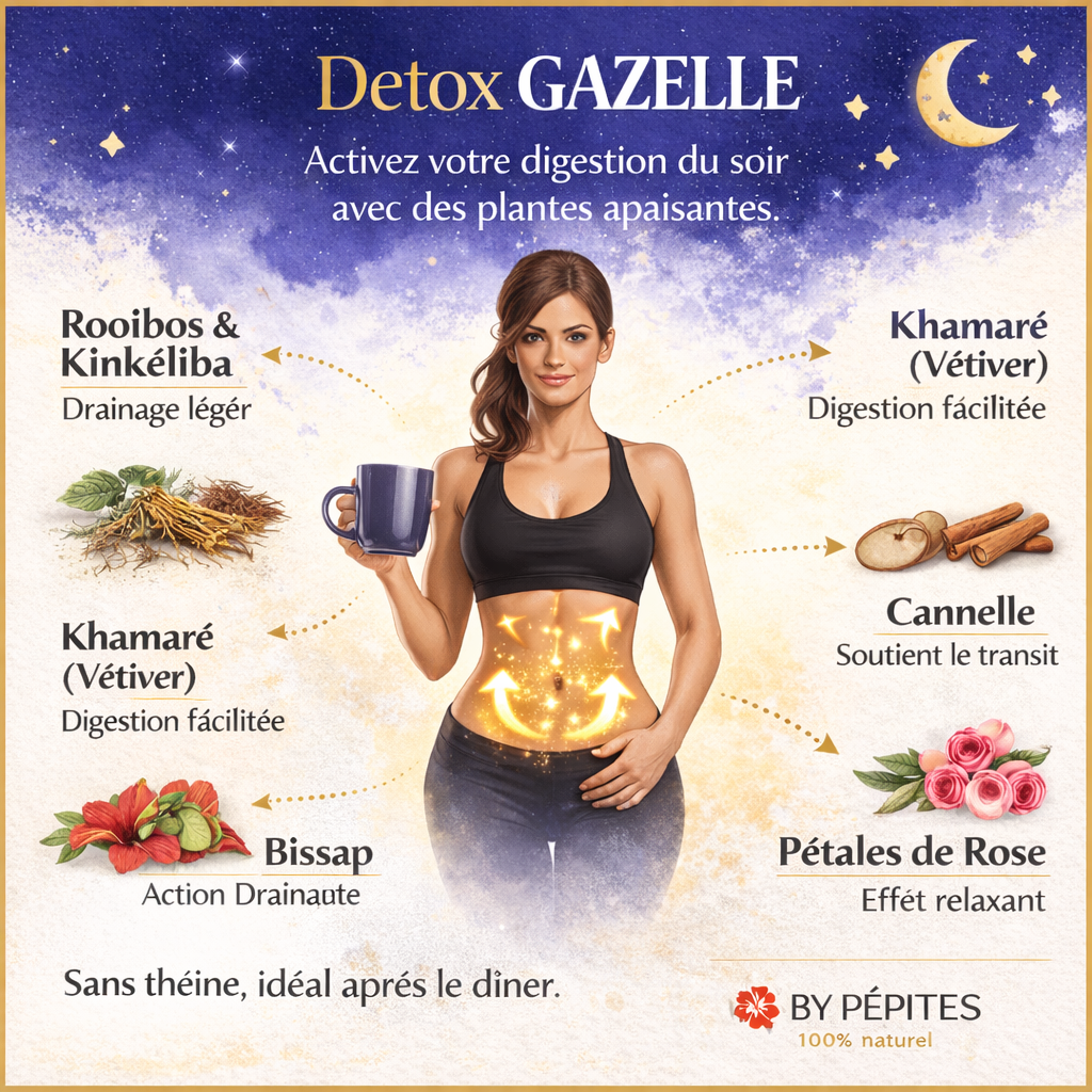🌙 DETOX GAZELLE NIGHT — Infusion digestion & drainage (soir)