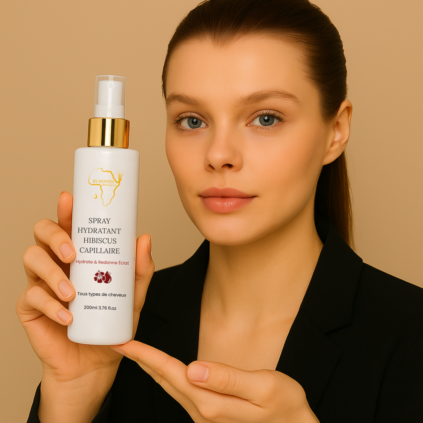 Soin Spray Hibiscus – Hydratation & Éclat Cheveux