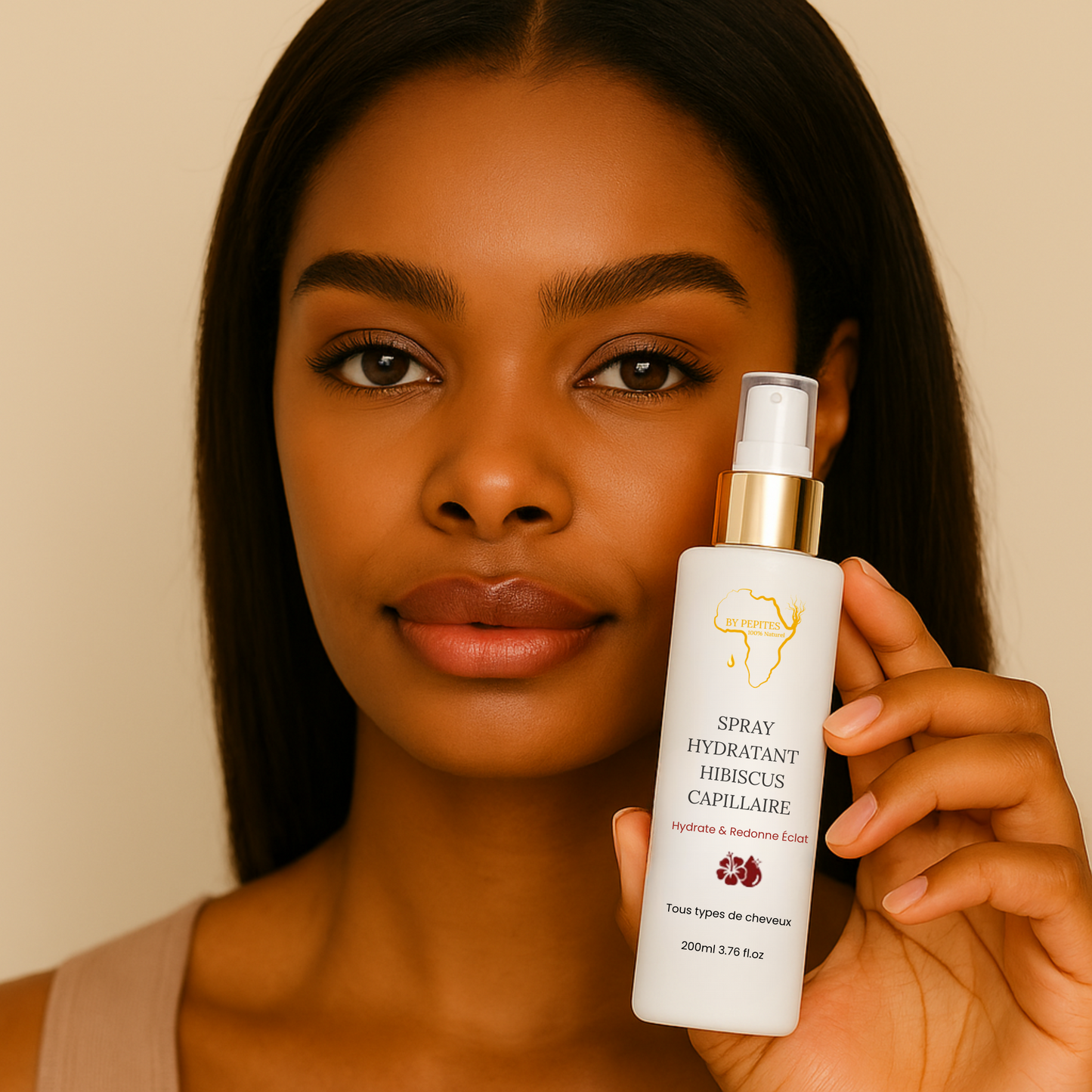 Soin Spray Hibiscus – Hydratation & Éclat Cheveux