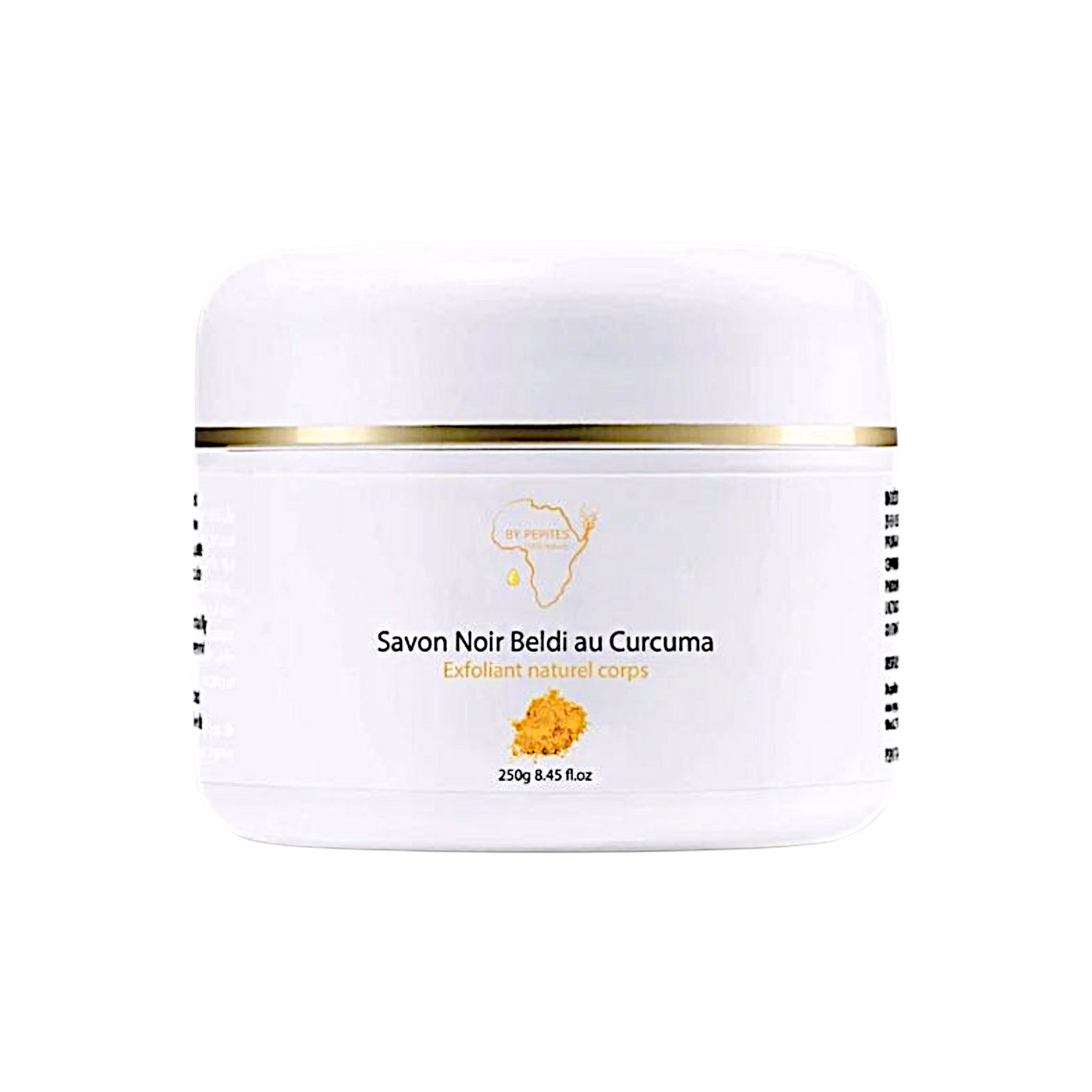 Savon Noir Beldi au Curcuma - Exfoliant naturel - corps