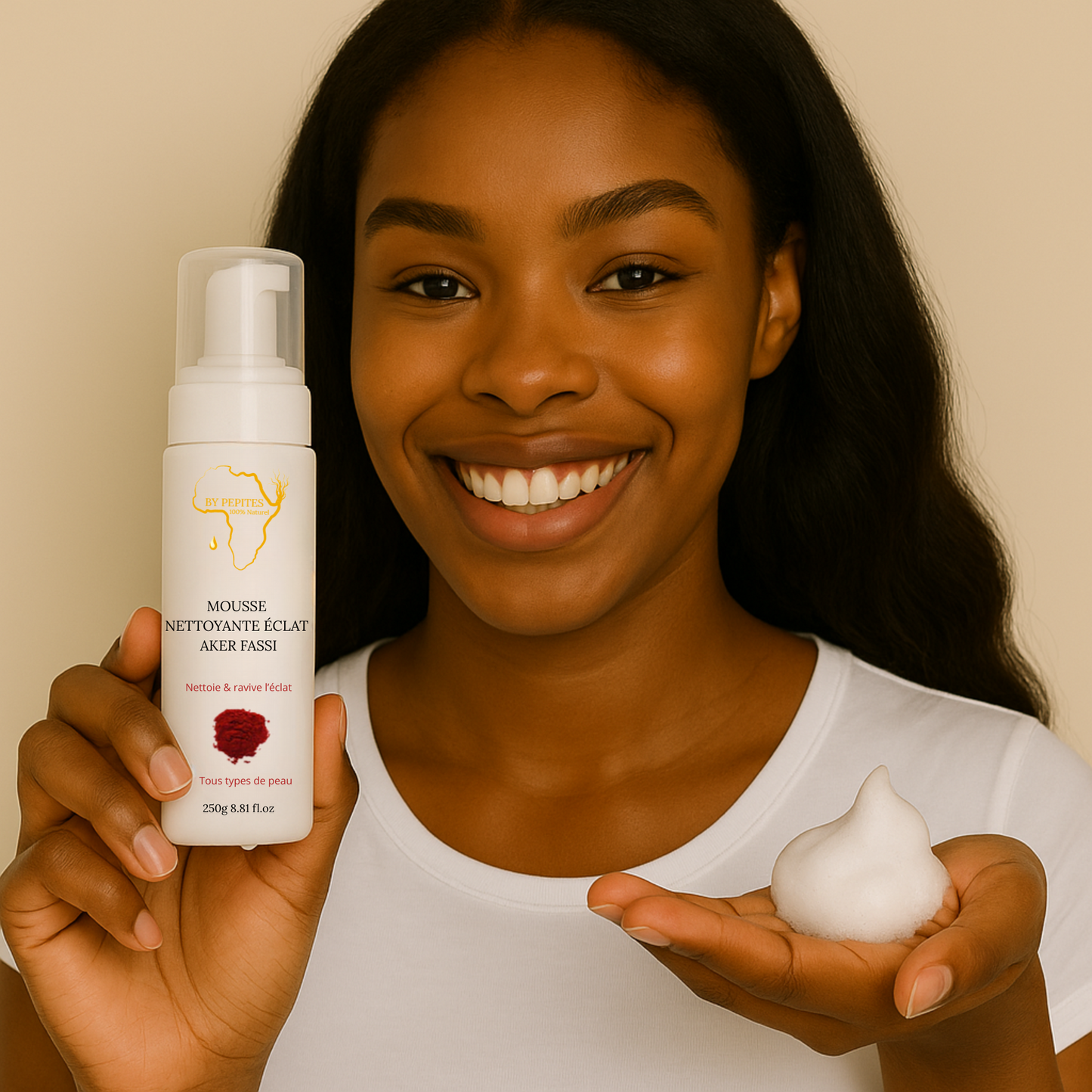 Mousse nettoyante a L'Aker fassi - Éclat du teint